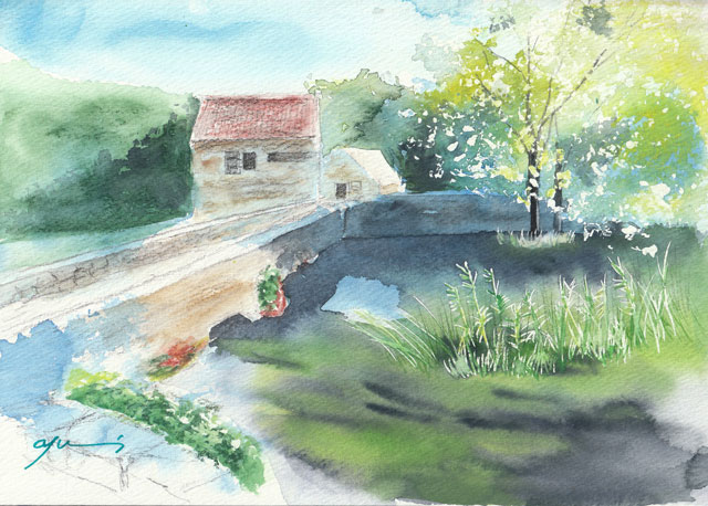 6月水彩色鉛筆教室 風景画コース「クルカ国立公園」