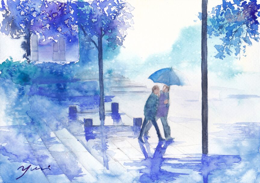朝日カルオンライン講座「雨を描く」