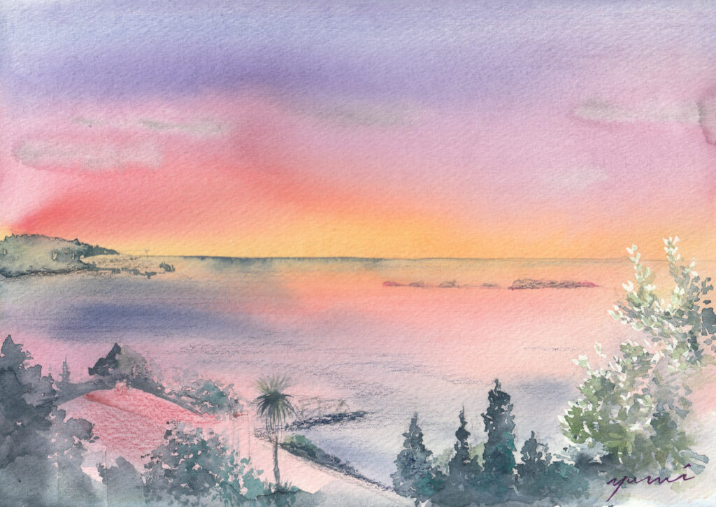8月水彩色鉛筆 風景画コース ドブロヴニク すい さい いろ Suisaiiro