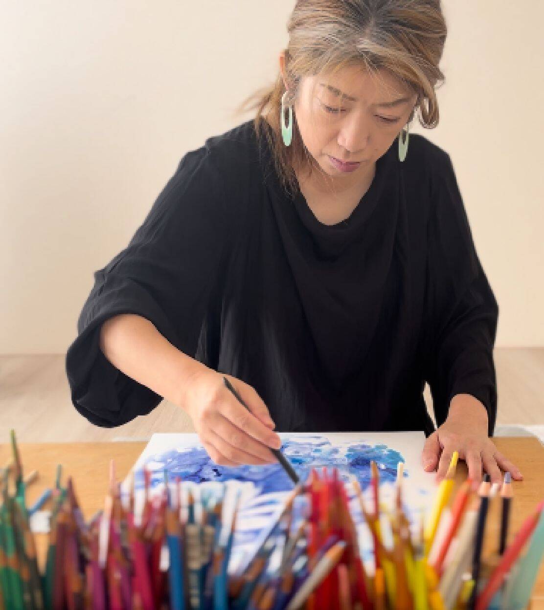 水彩色鉛筆のイメージ